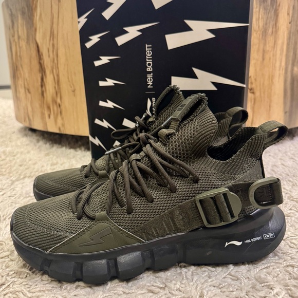 Neil Barrett x Li-Ning Deep Tea Green Essence 2.3 Sneaker - Picture 1 of 6